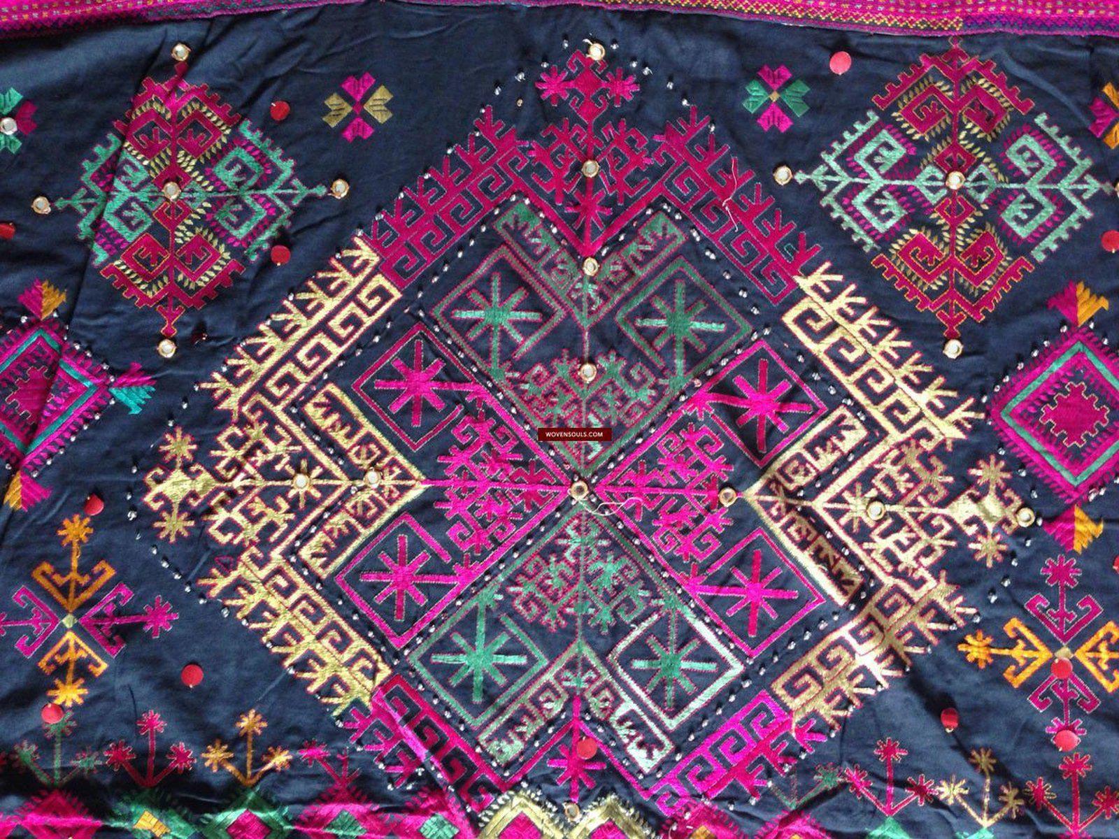 751 Vintage Kohistani Shawl Textile Art-WOVENSOULS-Antique-Vintage-Textiles-Art-Decor