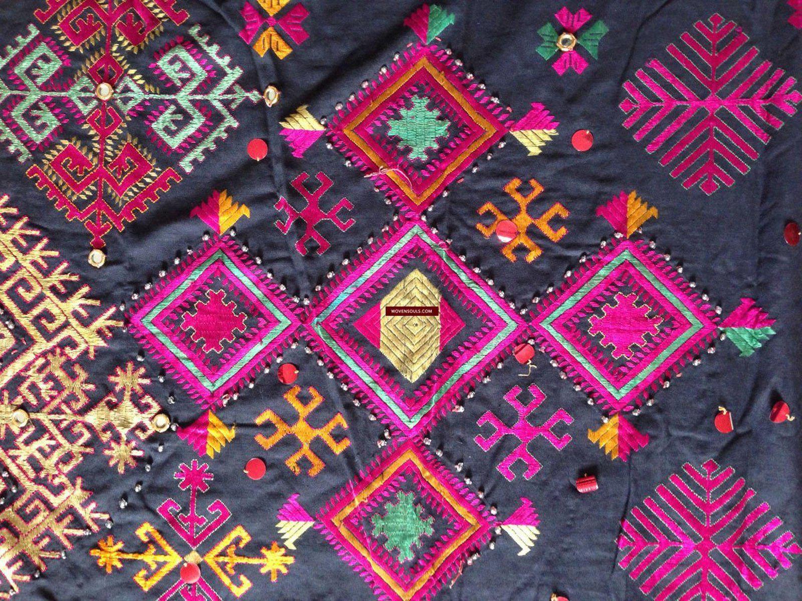 751 Vintage Kohistani Shawl Textile Art-WOVENSOULS-Antique-Vintage-Textiles-Art-Decor