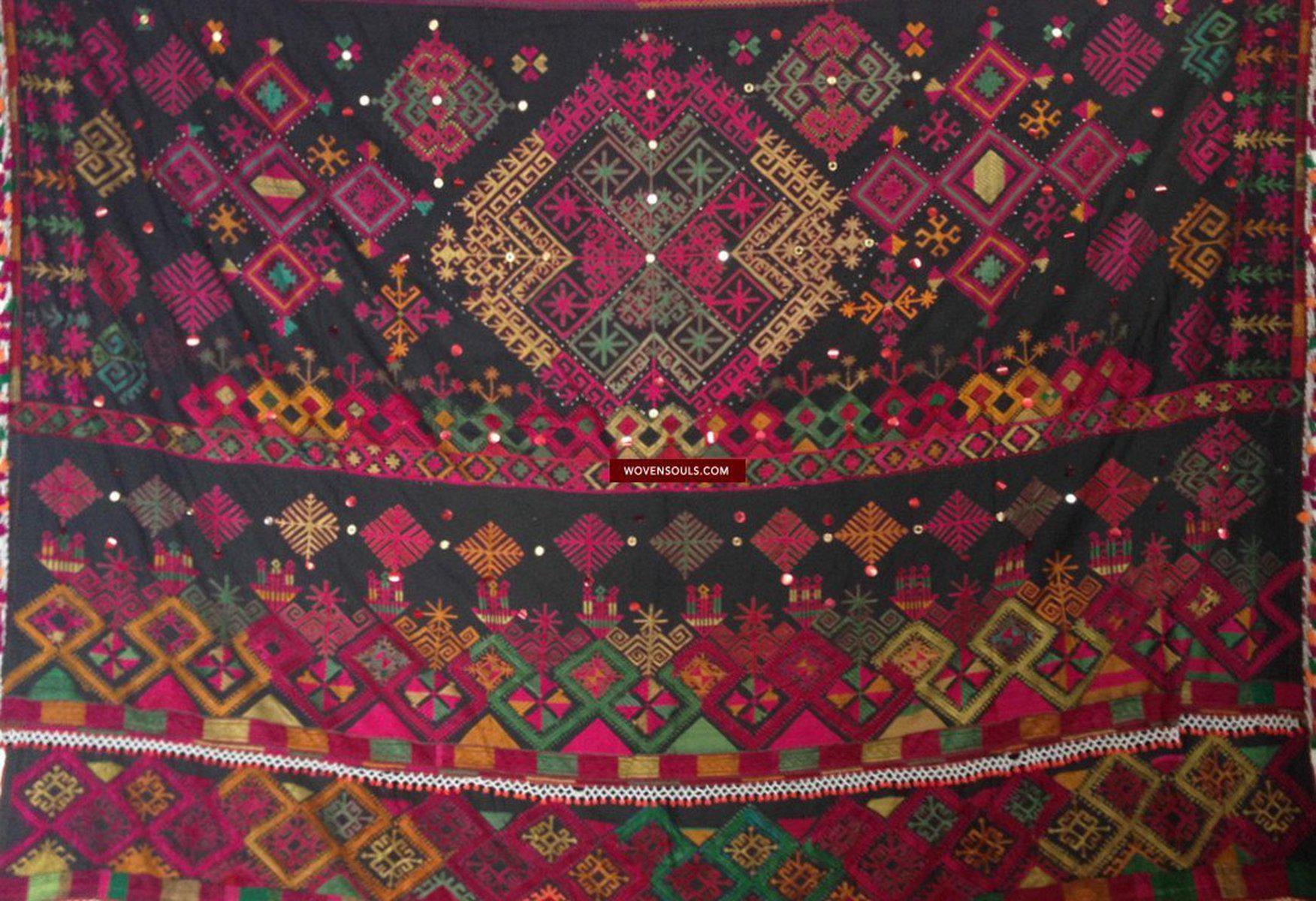 751 Vintage Kohistani Shawl Textile Art-WOVENSOULS-Antique-Vintage-Textiles-Art-Decor
