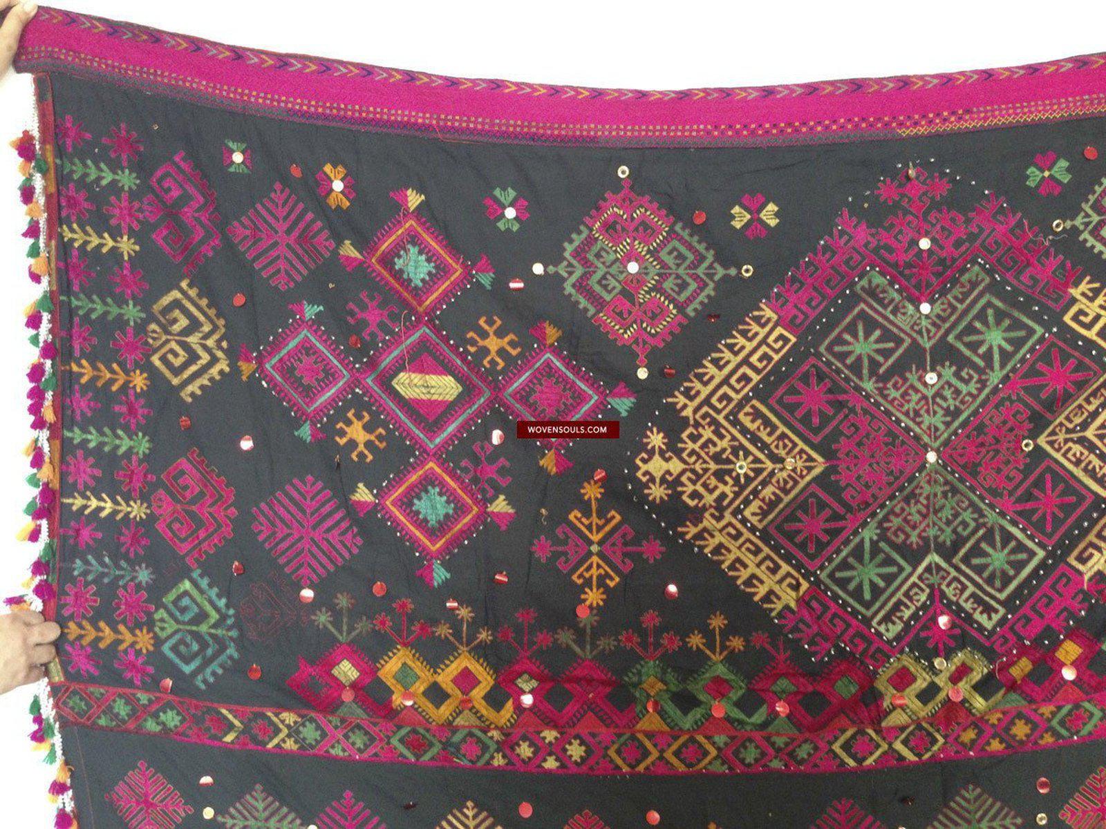 751 Vintage Kohistani Shawl Textile Art-WOVENSOULS-Antique-Vintage-Textiles-Art-Decor
