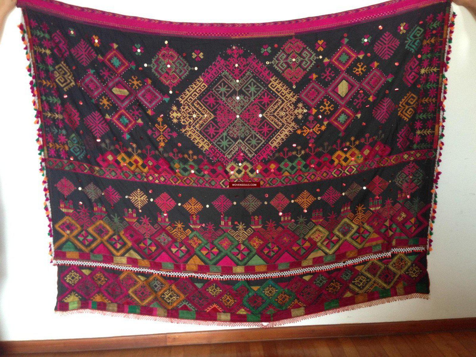 751 Vintage Kohistani Shawl Textile Art-WOVENSOULS-Antique-Vintage-Textiles-Art-Decor