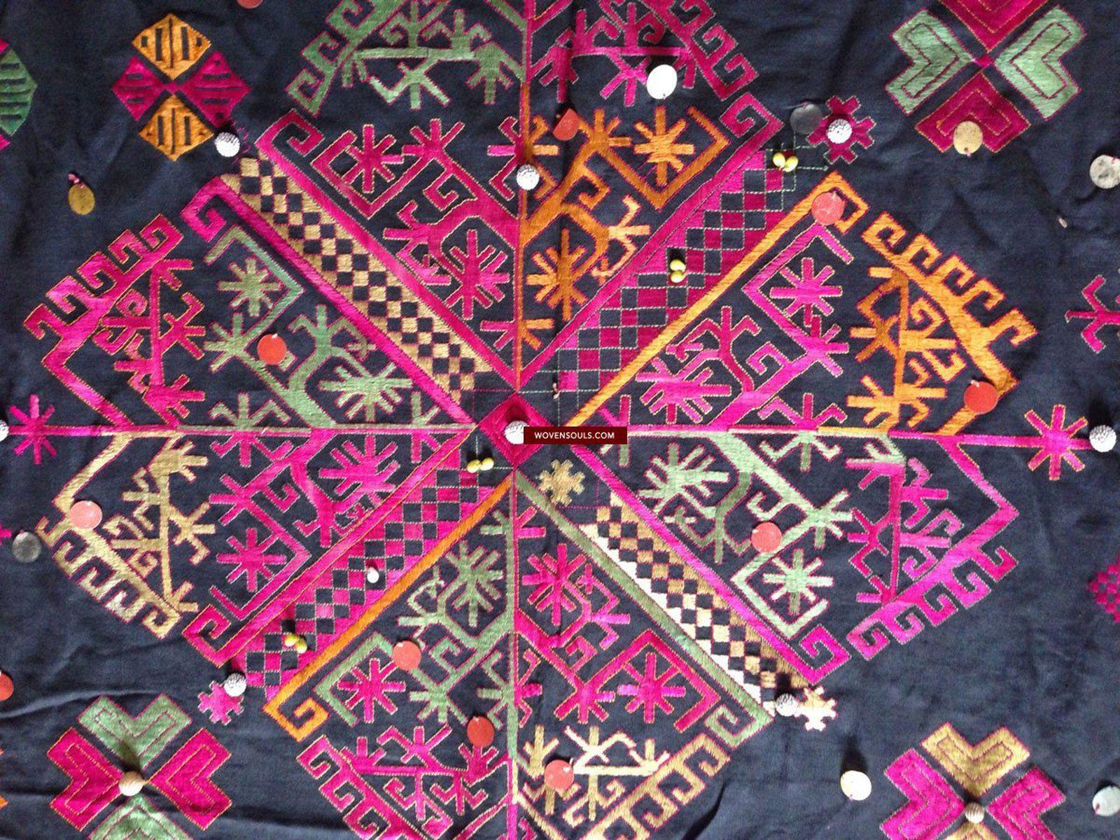 752 Vintage Kohistani Shawl Textile Art-WOVENSOULS-Antique-Vintage-Textiles-Art-Decor