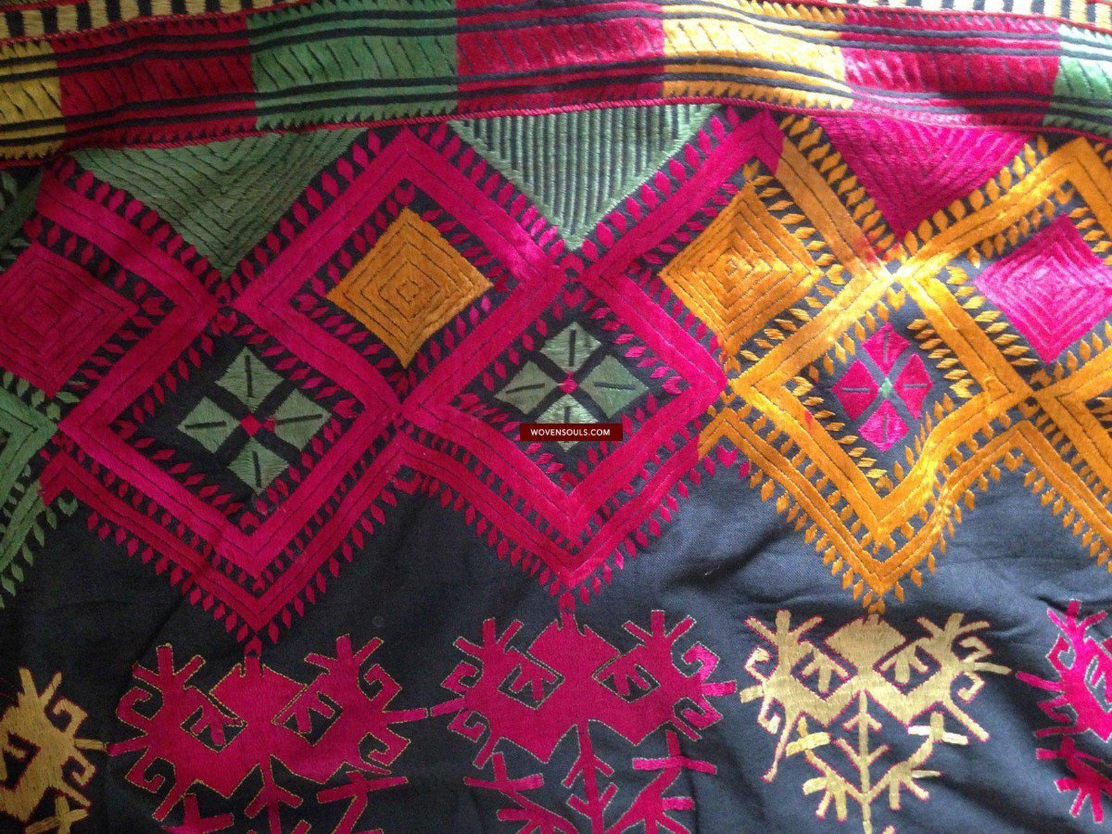 752 Vintage Kohistani Shawl Textile Art-WOVENSOULS-Antique-Vintage-Textiles-Art-Decor