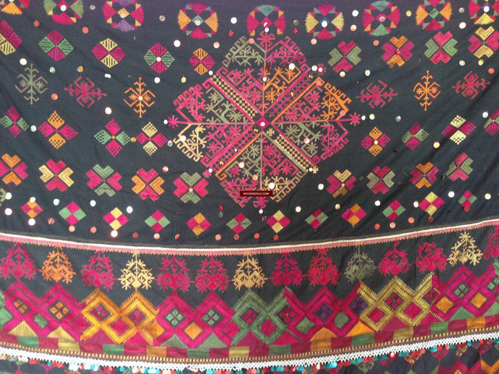 752 Vintage Kohistani Shawl Textile Art-WOVENSOULS-Antique-Vintage-Textiles-Art-Decor