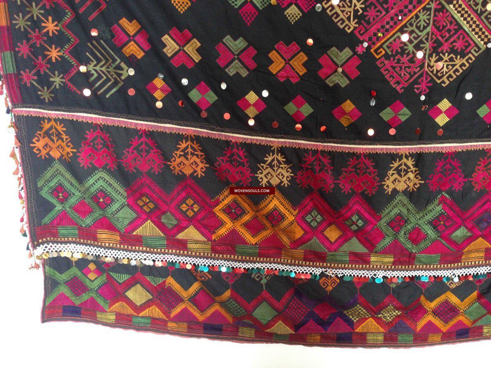 752 Vintage Kohistani Shawl Textile Art-WOVENSOULS-Antique-Vintage-Textiles-Art-Decor