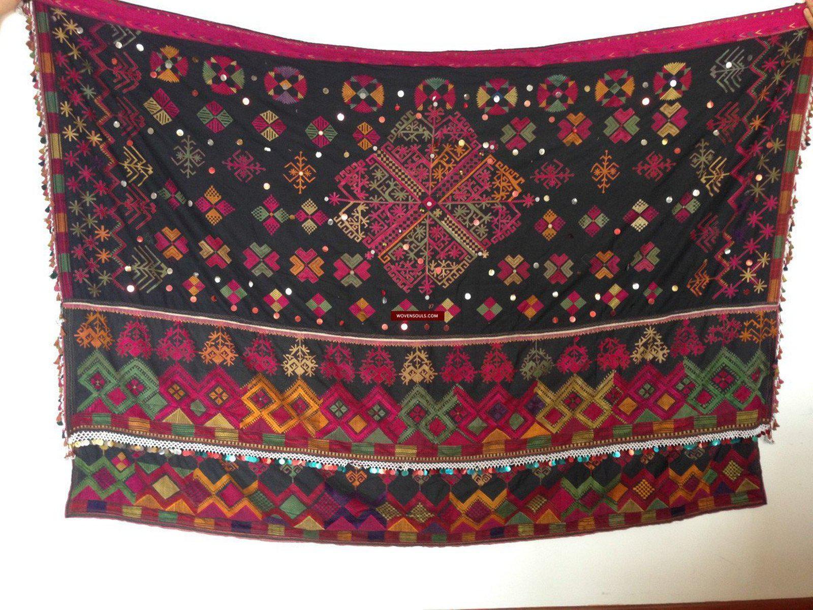 752 Vintage Kohistani Shawl Textile Art-WOVENSOULS-Antique-Vintage-Textiles-Art-Decor