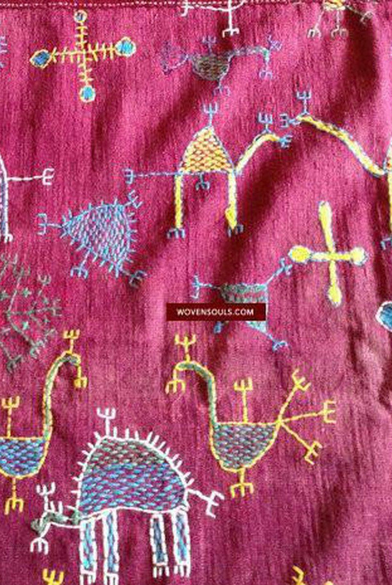 753 Shekhawati Bishnoi Shawl Rajasthan Textile Art-WOVENSOULS-Antique-Vintage-Textiles-Art-Decor