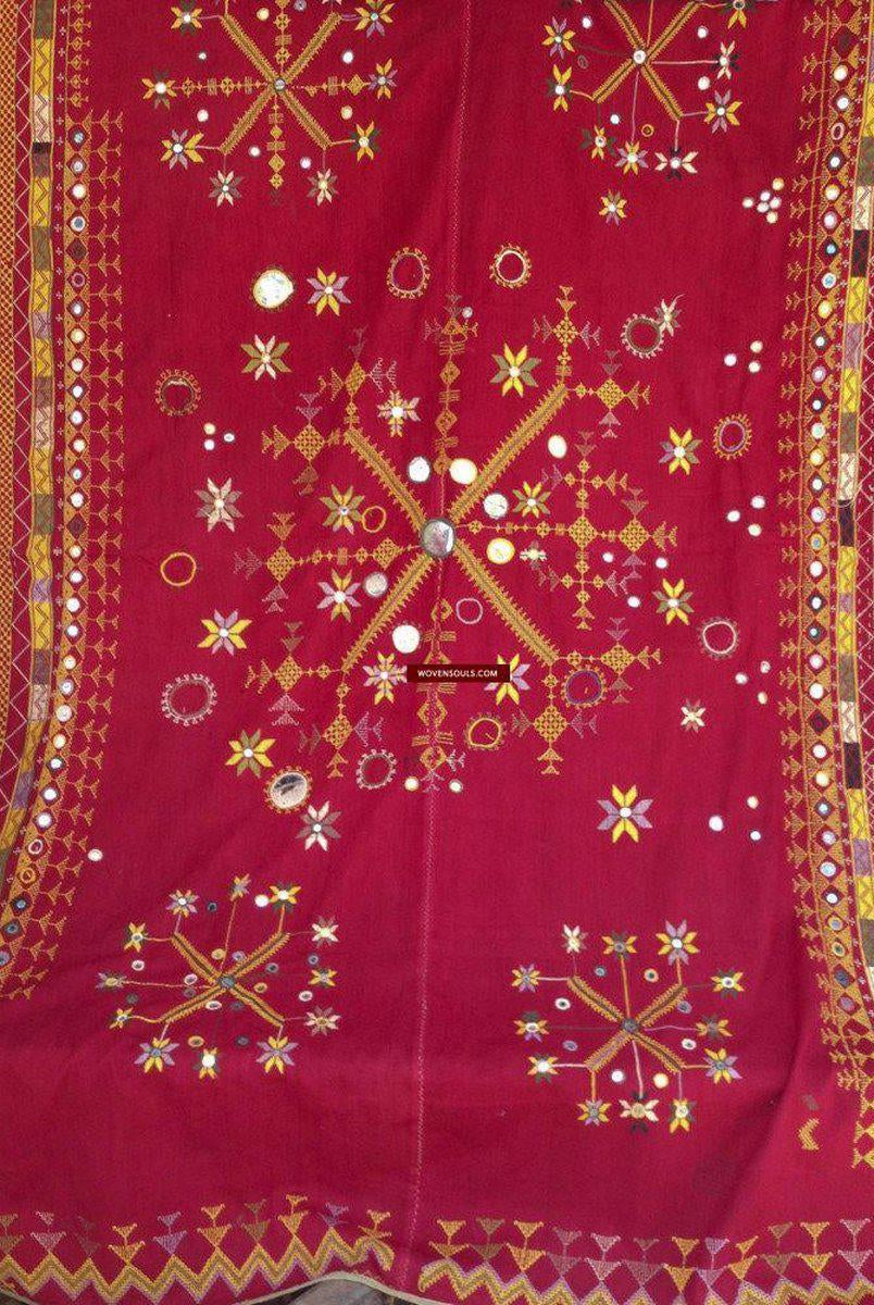 757 Bridal Shekhawati Bishnoi Shawl Rajasthan Textile Art - SOLD-WOVENSOULS-Antique-Vintage-Textiles-Art-Decor