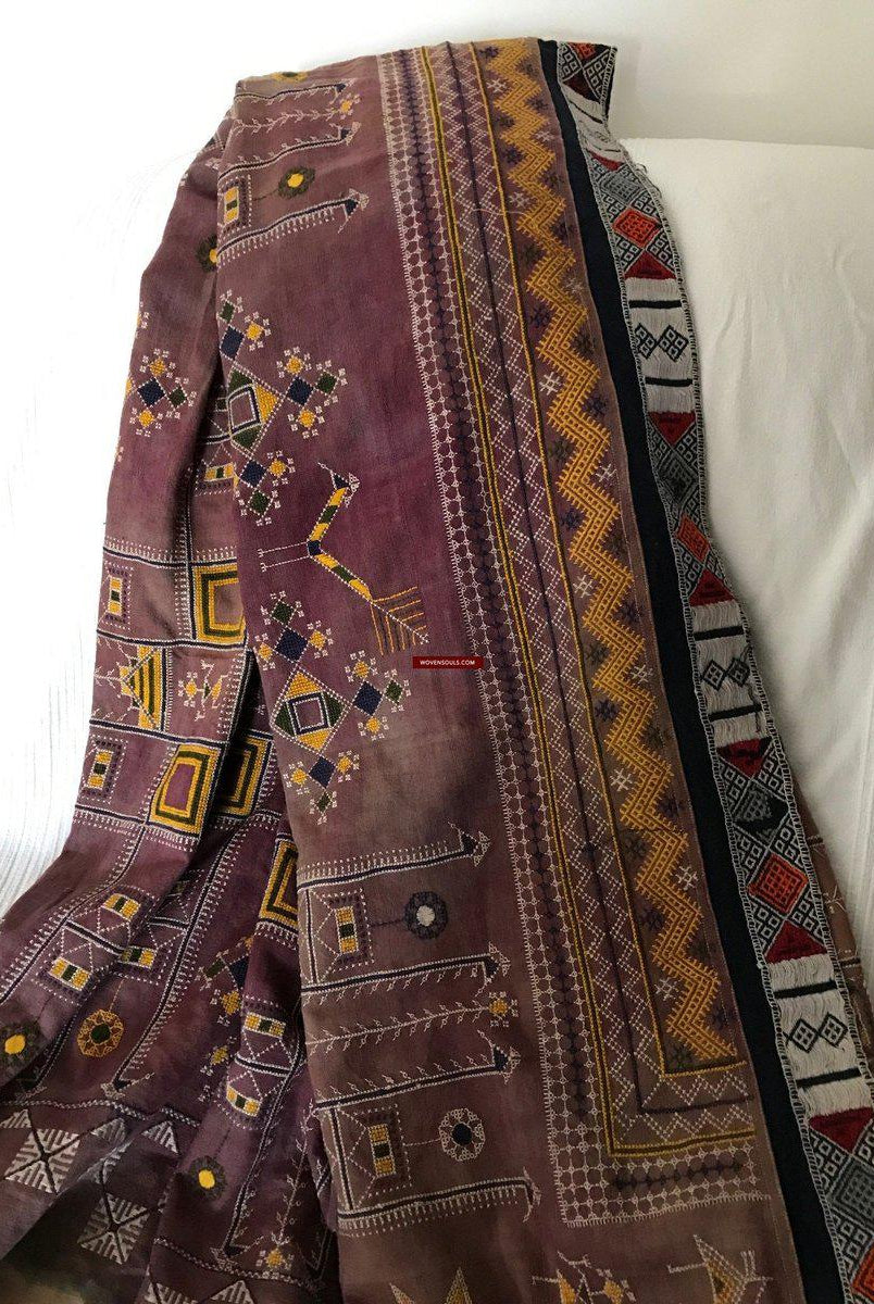 758 Shekhawati Bishnoi Wedding Shawl - Indian Textile Art from Rajasthan-WOVENSOULS-Antique-Vintage-Textiles-Art-Decor