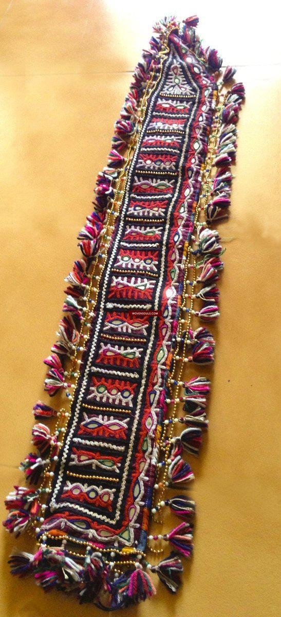 766 Rare Vintage Tribal Rabari Groom's Wedding Accessory - Sword Sheath-WOVENSOULS-Antique-Vintage-Textiles-Art-Decor