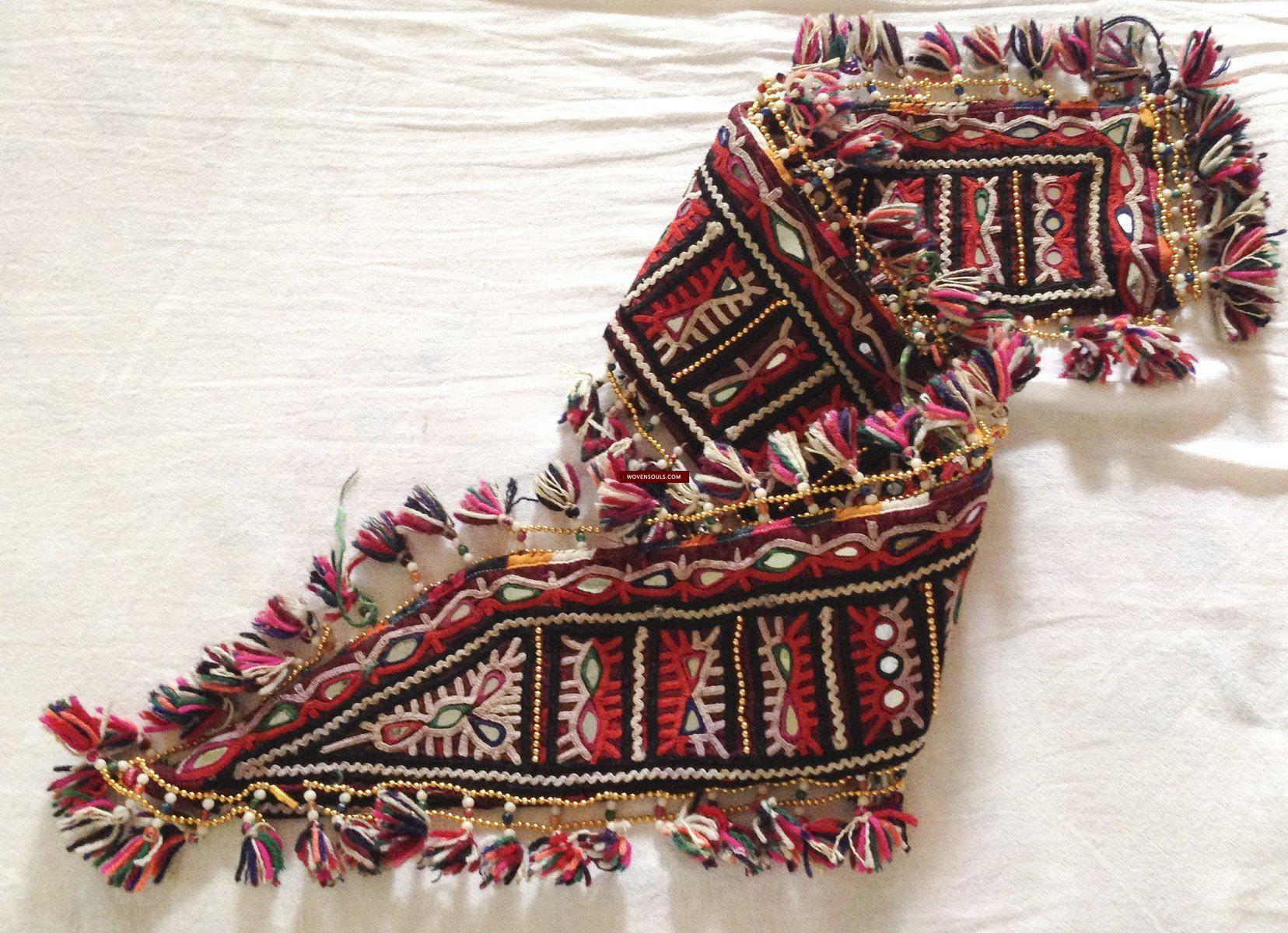 766 Rare Vintage Tribal Rabari Groom's Wedding Accessory - Sword Sheath-WOVENSOULS-Antique-Vintage-Textiles-Art-Decor