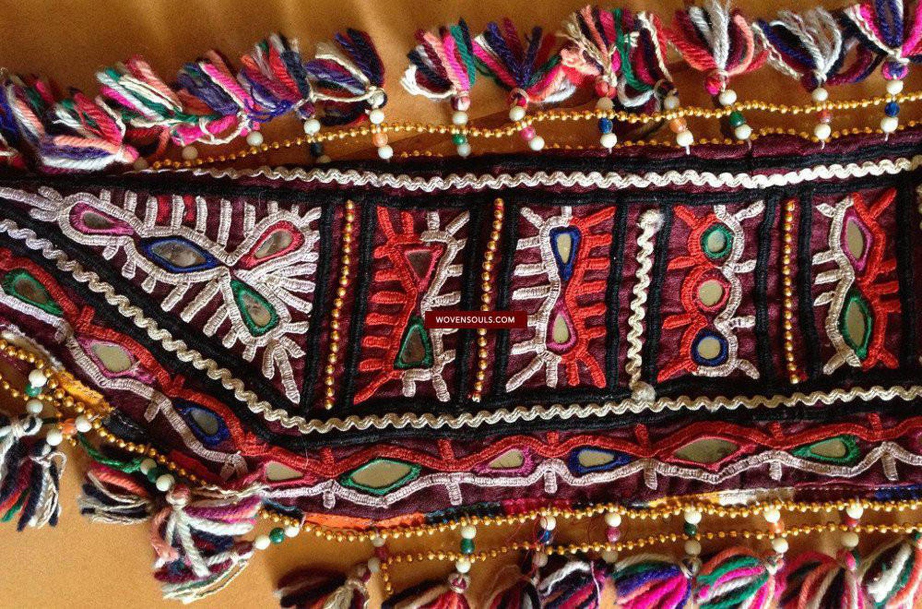 766 Rare Vintage Tribal Rabari Groom's Wedding Accessory - Sword Sheath-WOVENSOULS-Antique-Vintage-Textiles-Art-Decor