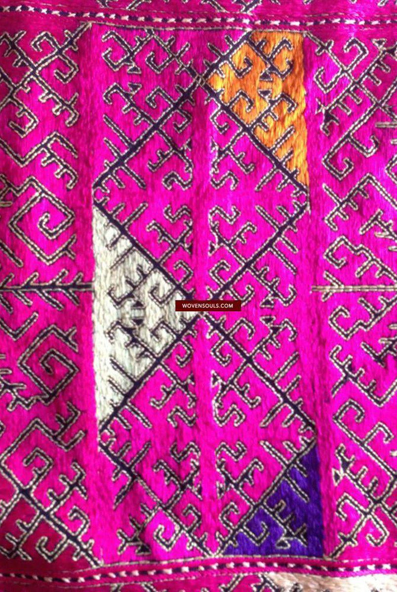 769 SwatValley Bolster Case Broderie Textile-WOVENSOULS-Antique-Vintage-Textiles-Art-Décor