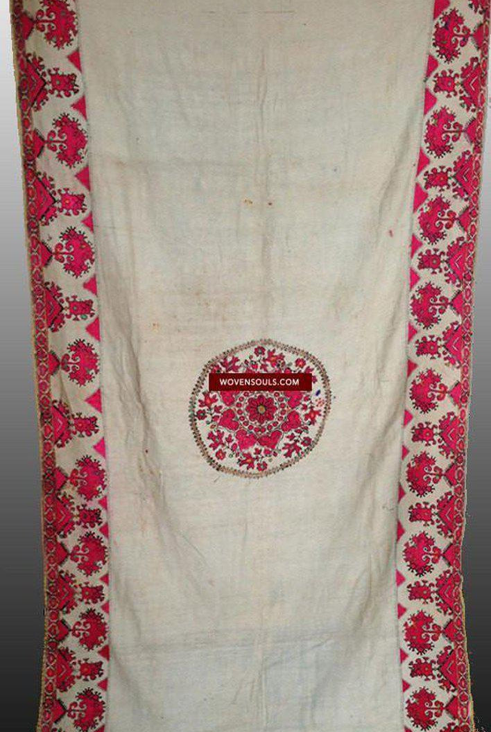772 Rare Antique Swat Textile Art - Print + Embroidery shawl-WOVENSOULS-Antique-Vintage-Textiles-Art-Decor