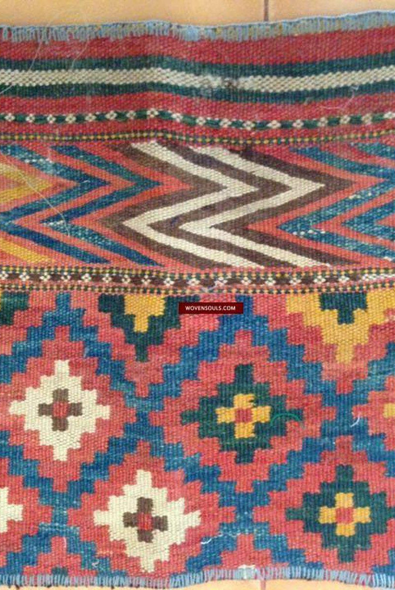 776 Complete Antique Afghan Tartari Kilim Bag-WOVENSOULS-Antique-Vintage-Textiles-Art-Decor