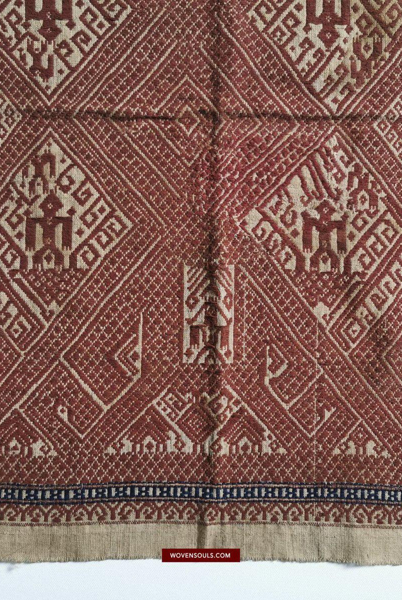 791 Superb Antique Sumatran Tampan Shipcloth textile art-WOVENSOULS-Antique-Vintage-Textiles-Art-Decor