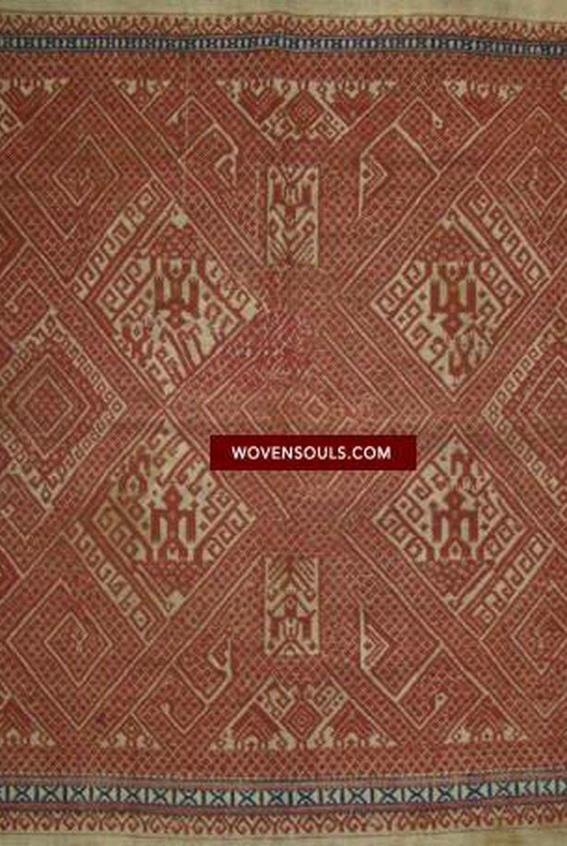 791 Superb Antique Sumatran Tampan Shipcloth textile art-WOVENSOULS-Antique-Vintage-Textiles-Art-Decor
