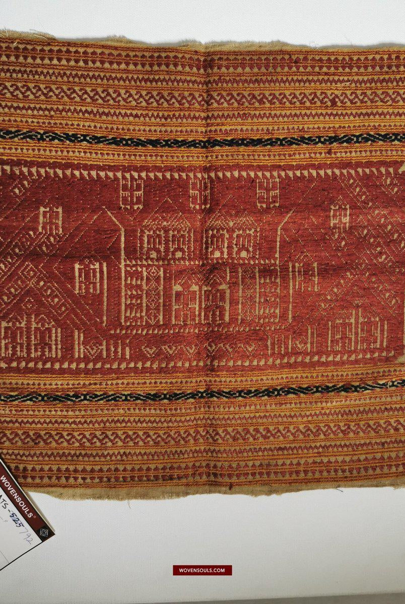 792 Antique Sumatran Tampan Ship Cloth with Silk Weaving-WOVENSOULS-Antique-Vintage-Textiles-Art-Decor