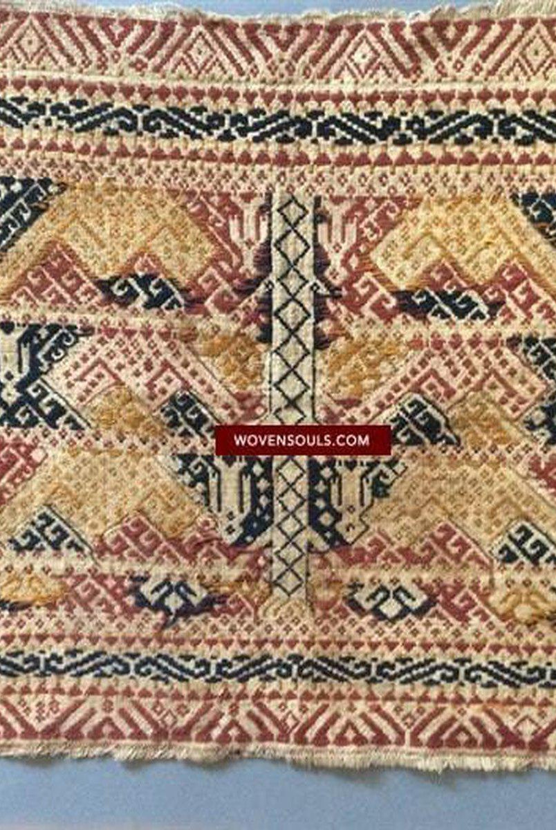 793 Antique Yellow Sumatra Tampan-WOVENSOULS-Antique-Vintage-Textiles-Art-Decor