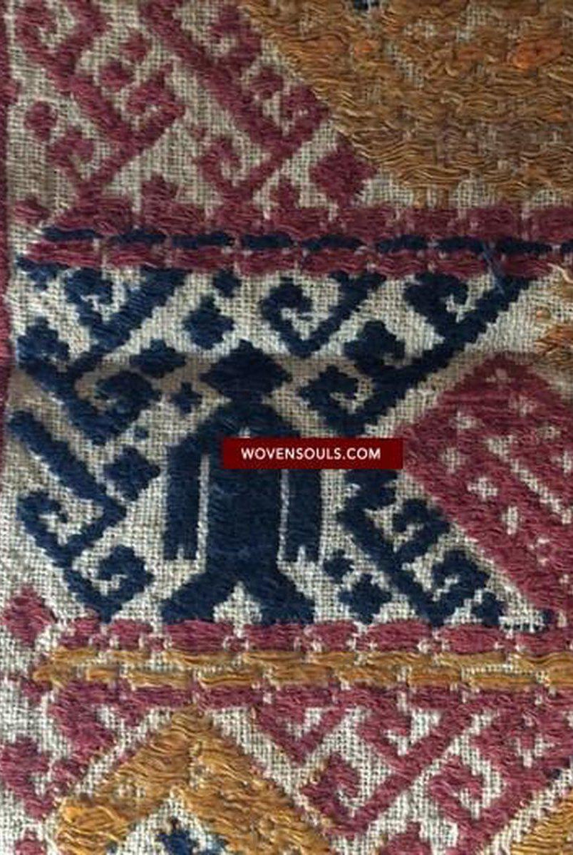 793 Antique Yellow Sumatra Tampan-WOVENSOULS-Antique-Vintage-Textiles-Art-Decor