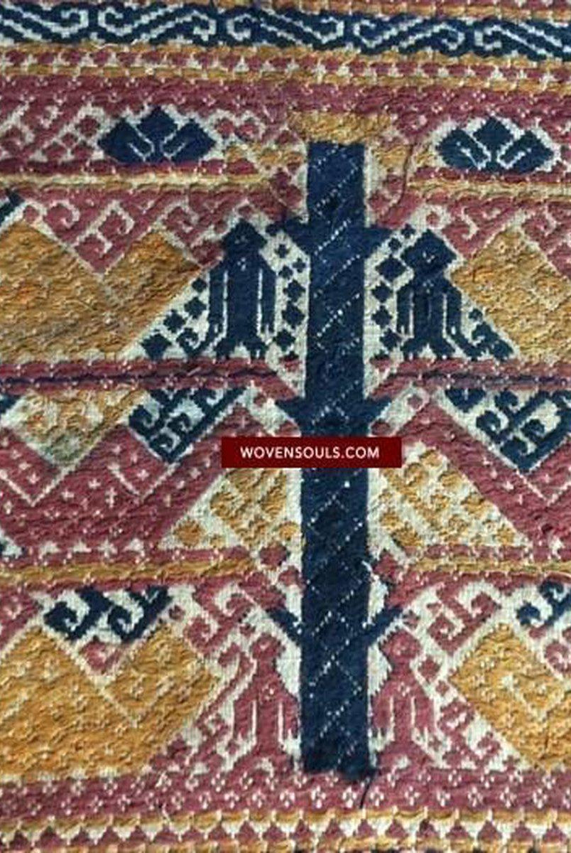 793 Antique Yellow Sumatra Tampan-WOVENSOULS-Antique-Vintage-Textiles-Art-Decor