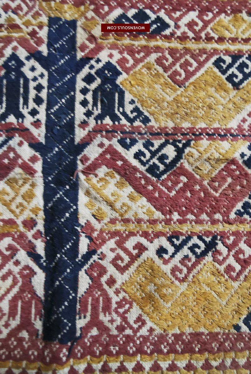 793 Antique Yellow Sumatra Tampan-WOVENSOULS-Antique-Vintage-Textiles-Art-Decor