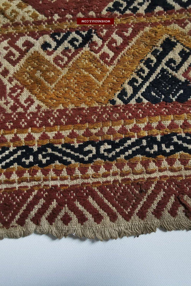 793 Antique Yellow Sumatra Tampan-WOVENSOULS-Antique-Vintage-Textiles-Art-Decor