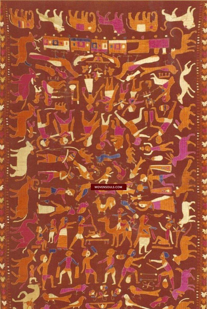 795 SOLD The Wovensouls Sainchi Phulkari Embroidery from Punjab-WOVENSOULS-Antique-Vintage-Textiles-Art-Decor