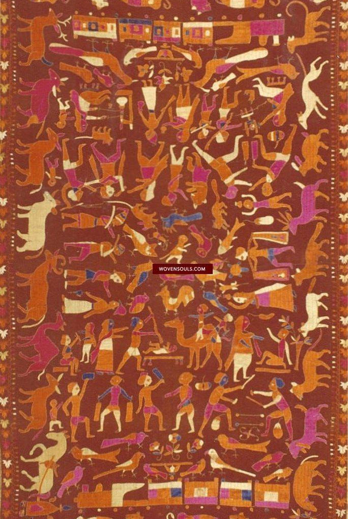 795 SOLD The Wovensouls Sainchi Phulkari Embroidery from Punjab-WOVENSOULS-Antique-Vintage-Textiles-Art-Decor