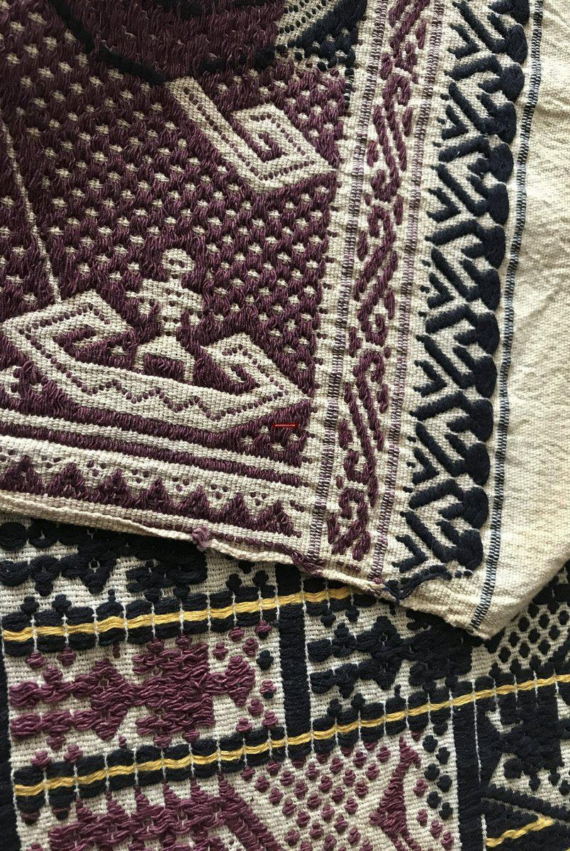 797 Old Sumatra Weaving - Tatibin - Large Ship Cloth Tampan Textile-WOVENSOULS-Antique-Vintage-Textiles-Art-Decor