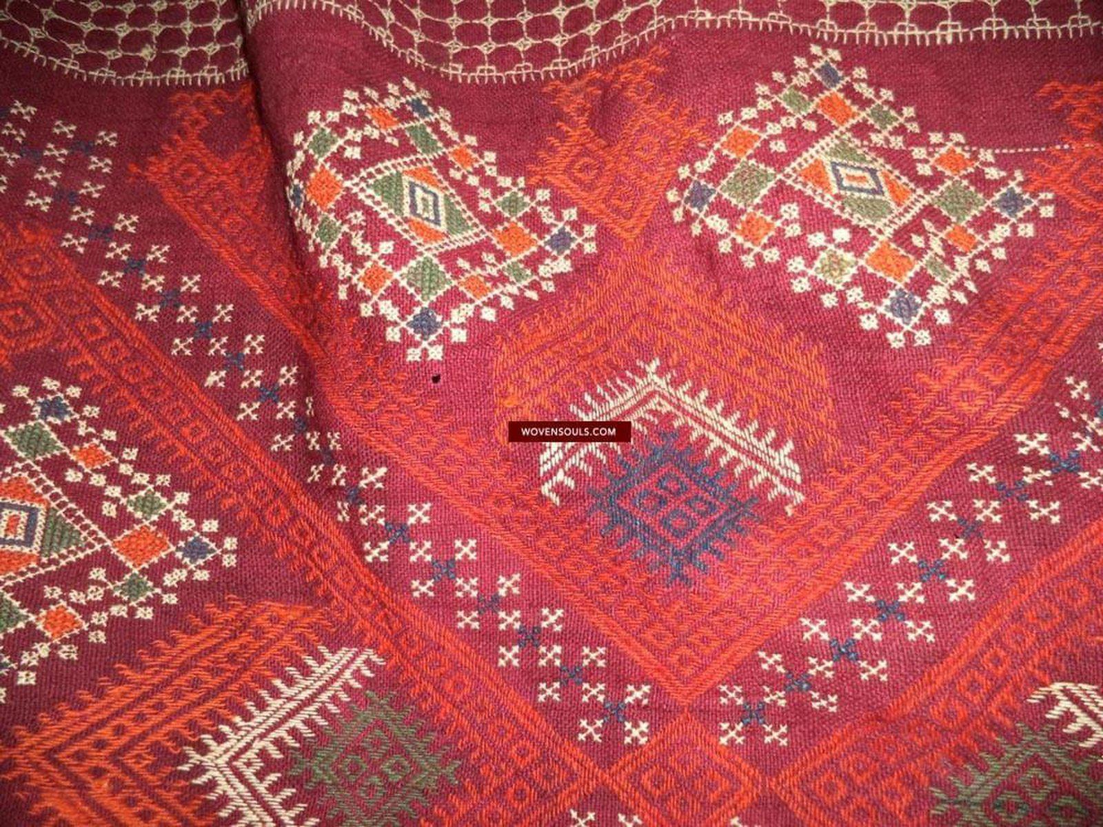 802 Shekhawati Bishnoi Shawl Rajasthan Textile Art-WOVENSOULS-Antique-Vintage-Textiles-Art-Decor