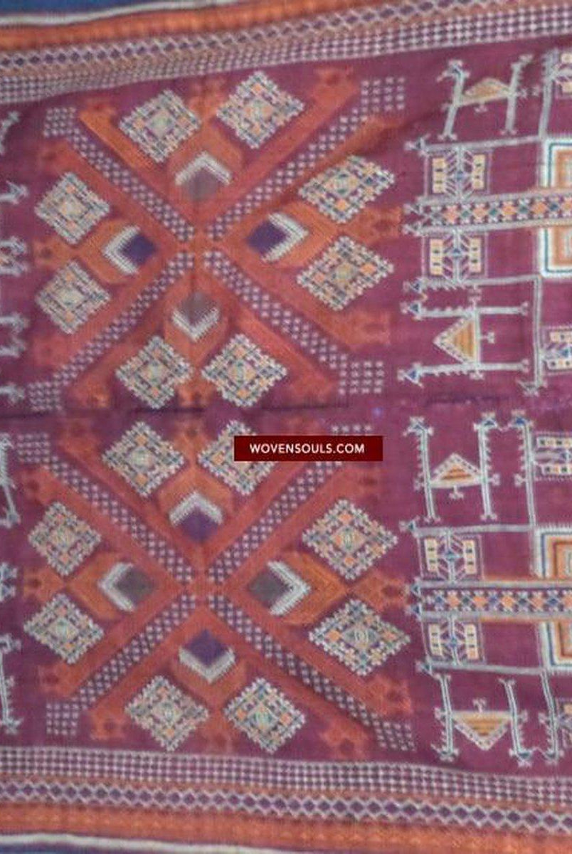 802 Shekhawati Bishnoi Shawl Rajasthan Textile Art-WOVENSOULS-Antique-Vintage-Textiles-Art-Decor