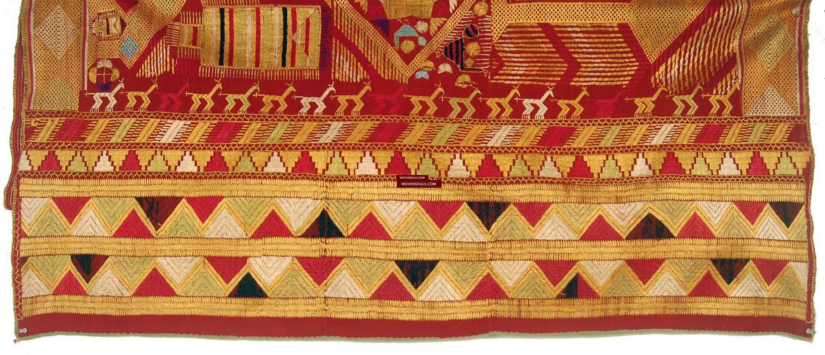 807 SOLD Darshan Dwar Phulkari Bagh textile-WOVENSOULS-Antique-Vintage-Textiles-Art-Decor