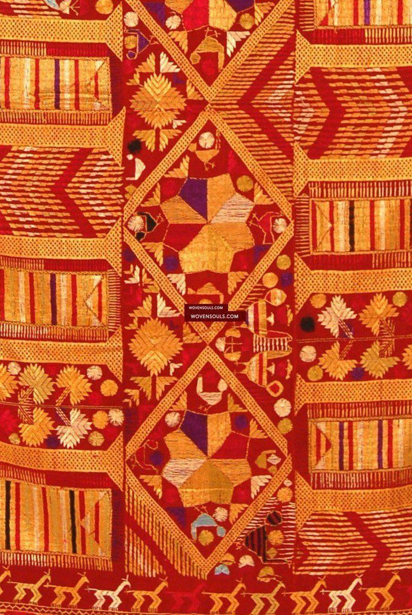 807 VERKAUFT Darshan Dwar Phulkari Bagh Textil-WOVENSOULS-Antike-Vintage-Textilien-Kunst-Dekor