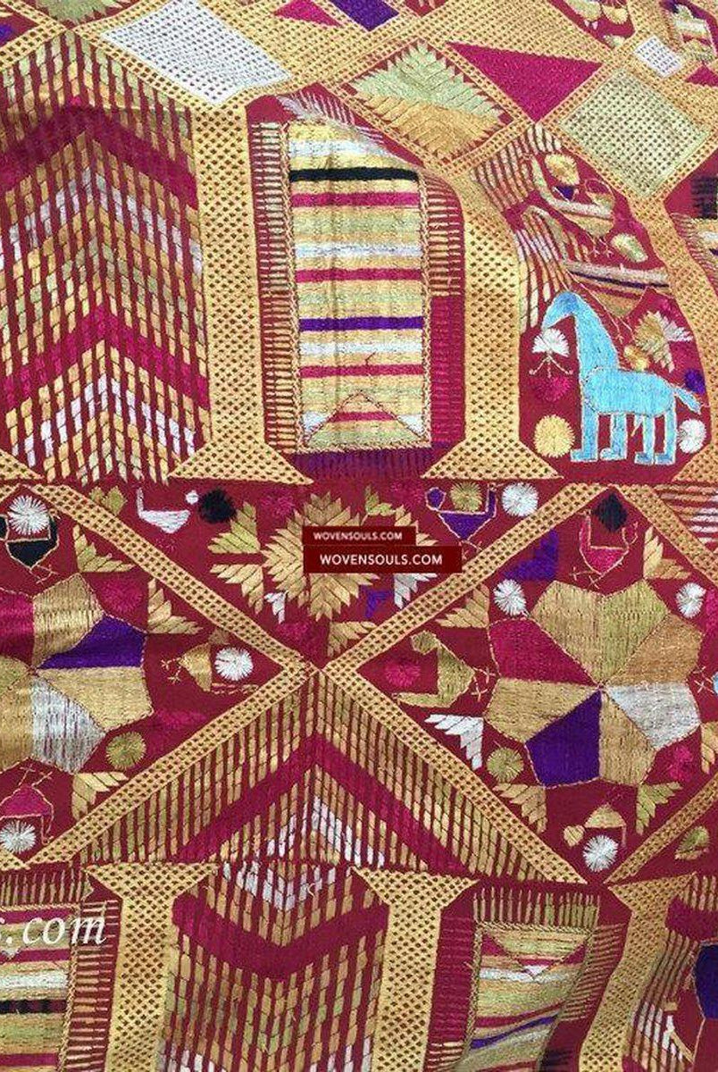 807 VERKAUFT Darshan Dwar Phulkari Bagh Textil-WOVENSOULS-Antike-Vintage-Textilien-Kunst-Dekor