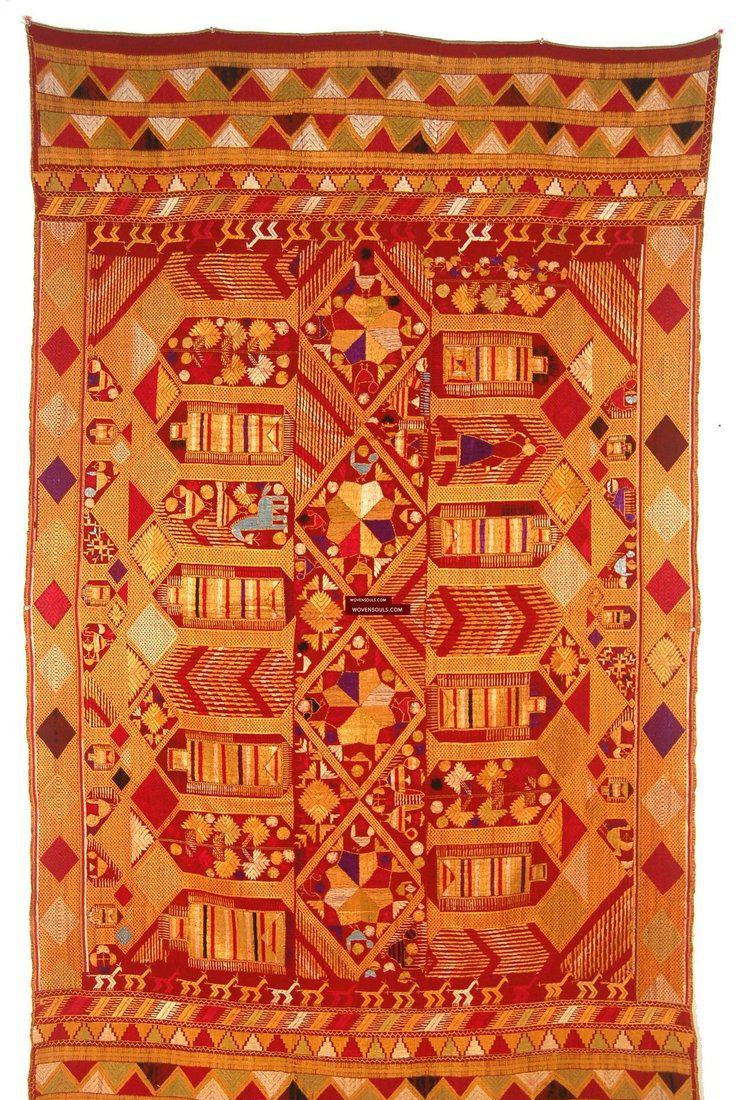 807 VERKAUFT Darshan Dwar Phulkari Bagh Textil-WOVENSOULS-Antike-Vintage-Textilien-Kunst-Dekor