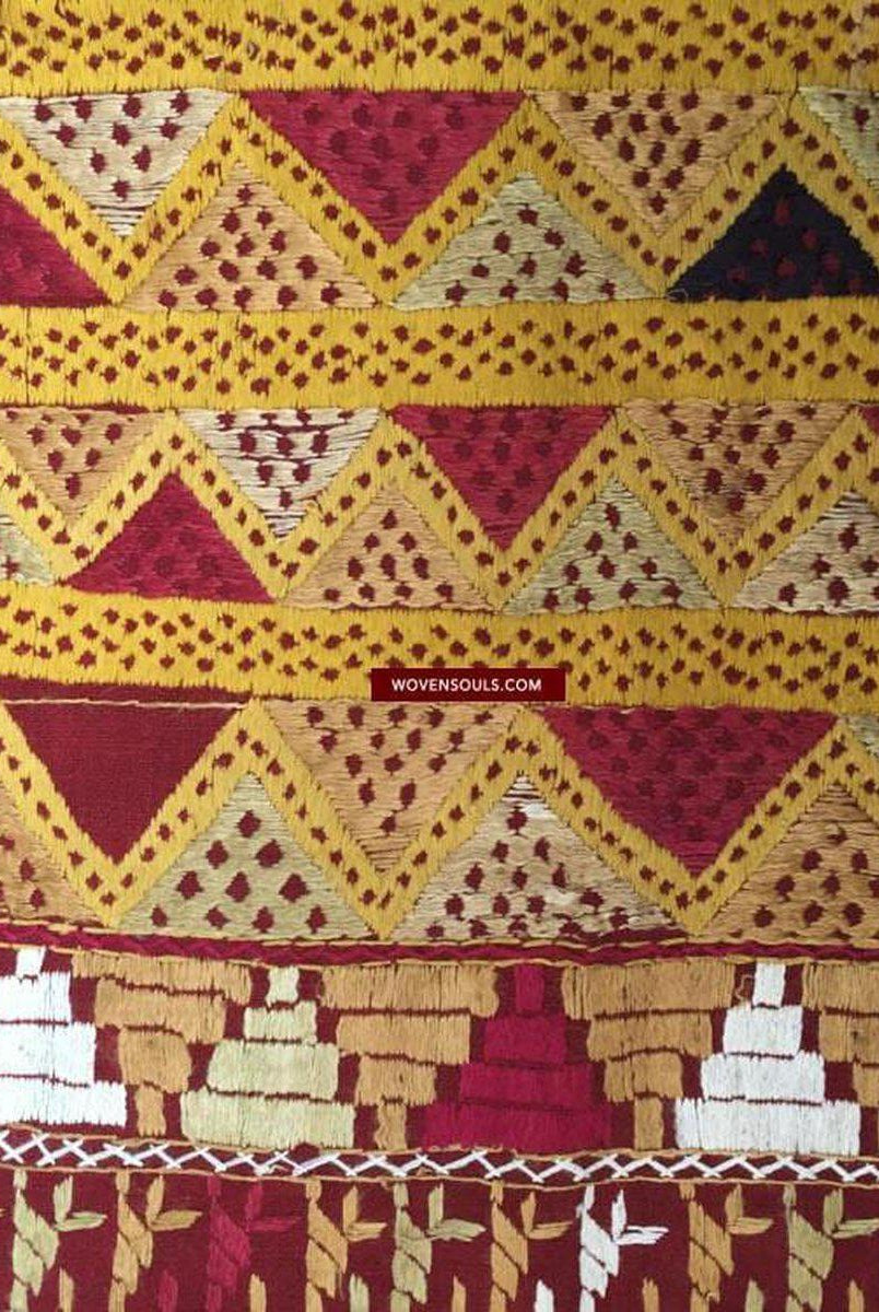 810 Darshan Dwar Phulkari Bagh textile-WOVENSOULS-Antique-Vintage-Textiles-Art-Decor