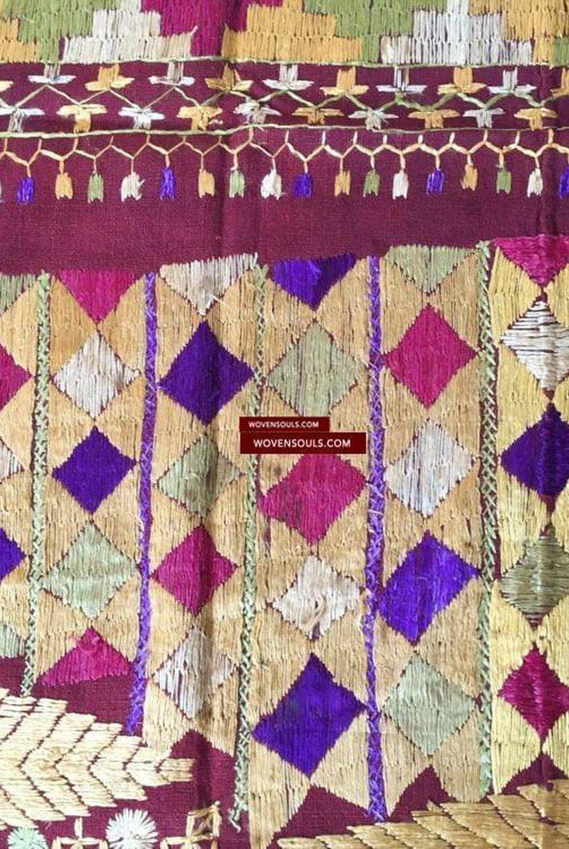 812 VERKAUFT Bagh Phulkari Textil / VerkaufWOVENSOULS-Antike-Vintage-Textilien-Kunst-Dekor
