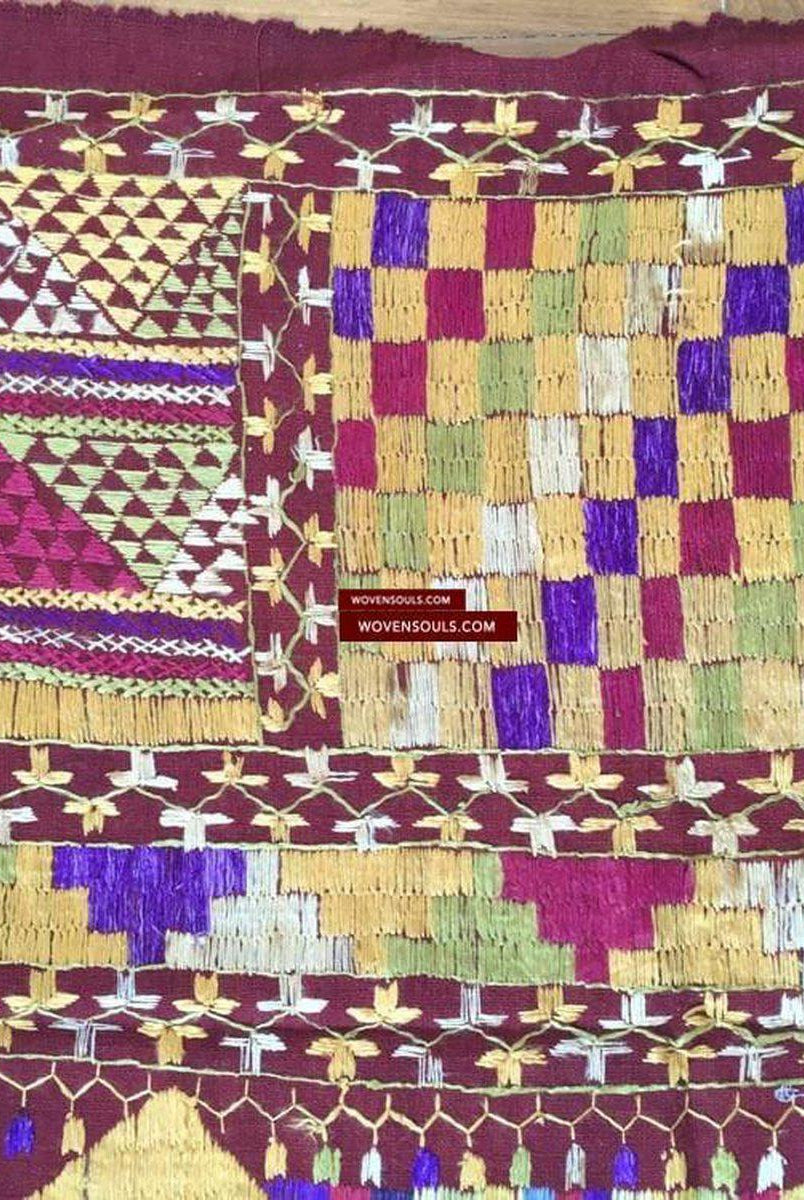 812 VERKAUFT Bagh Phulkari Textil / VerkaufWOVENSOULS-Antike-Vintage-Textilien-Kunst-Dekor