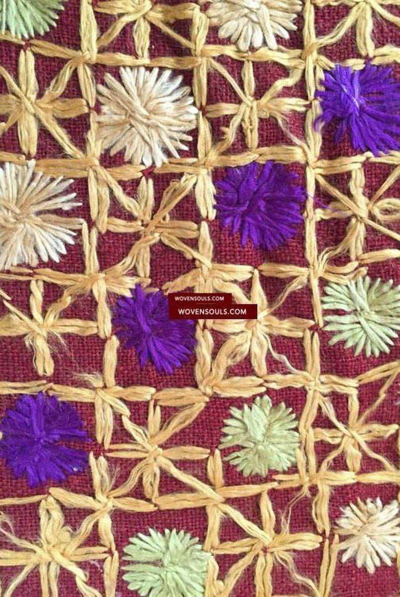 812 VERKAUFT Bagh Phulkari Textil / VerkaufWOVENSOULS-Antike-Vintage-Textilien-Kunst-Dekor