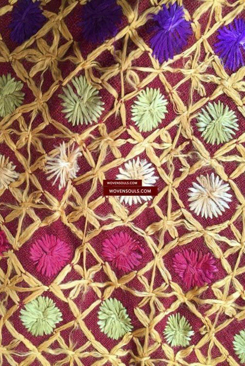 812 VERKAUFT Bagh Phulkari Textil / VerkaufWOVENSOULS-Antike-Vintage-Textilien-Kunst-Dekor