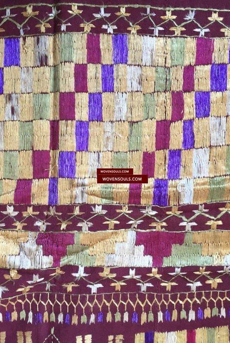812 VERKAUFT Bagh Phulkari Textil / VerkaufWOVENSOULS-Antike-Vintage-Textilien-Kunst-Dekor