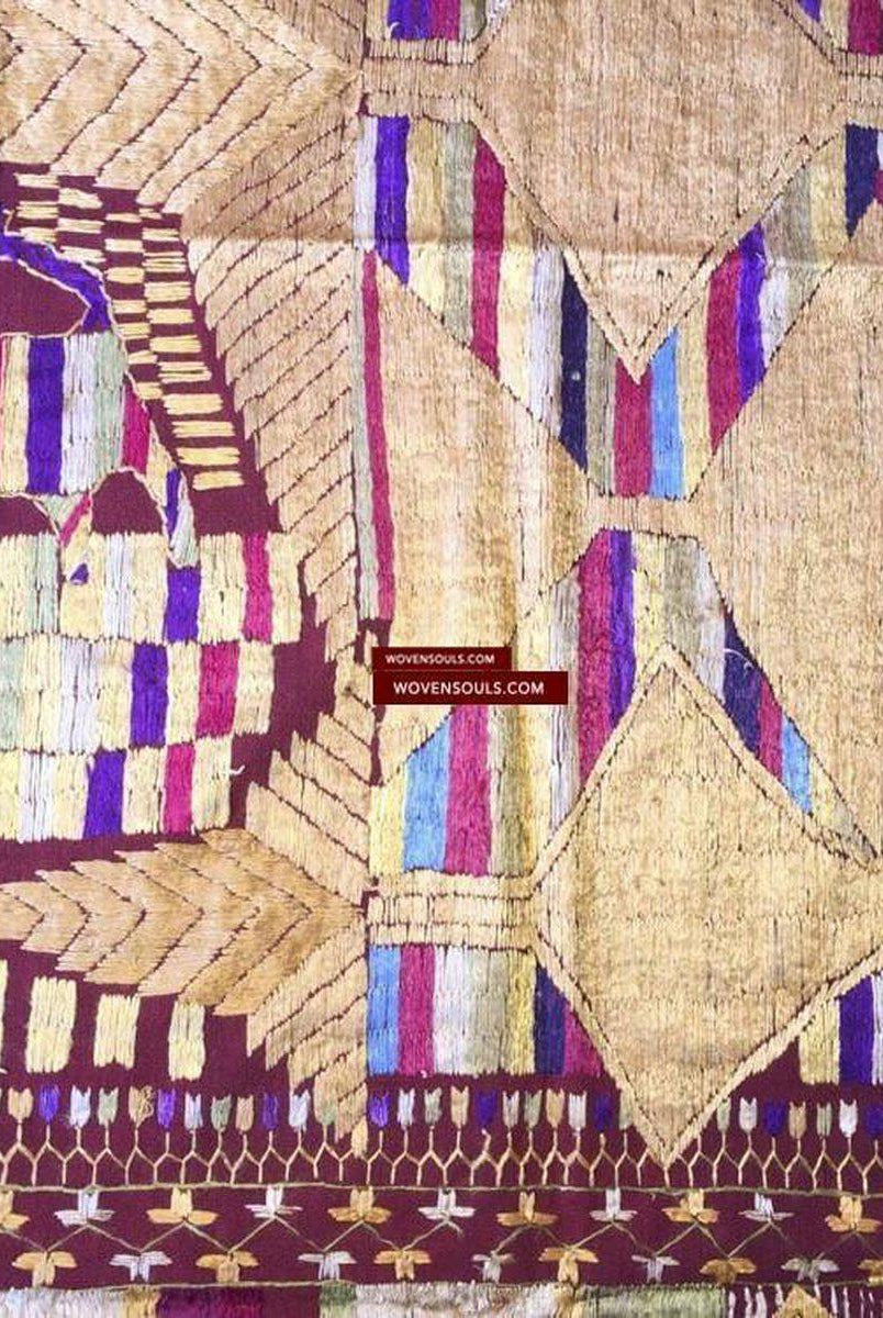 812 VERKAUFT Bagh Phulkari Textil / VerkaufWOVENSOULS-Antike-Vintage-Textilien-Kunst-Dekor