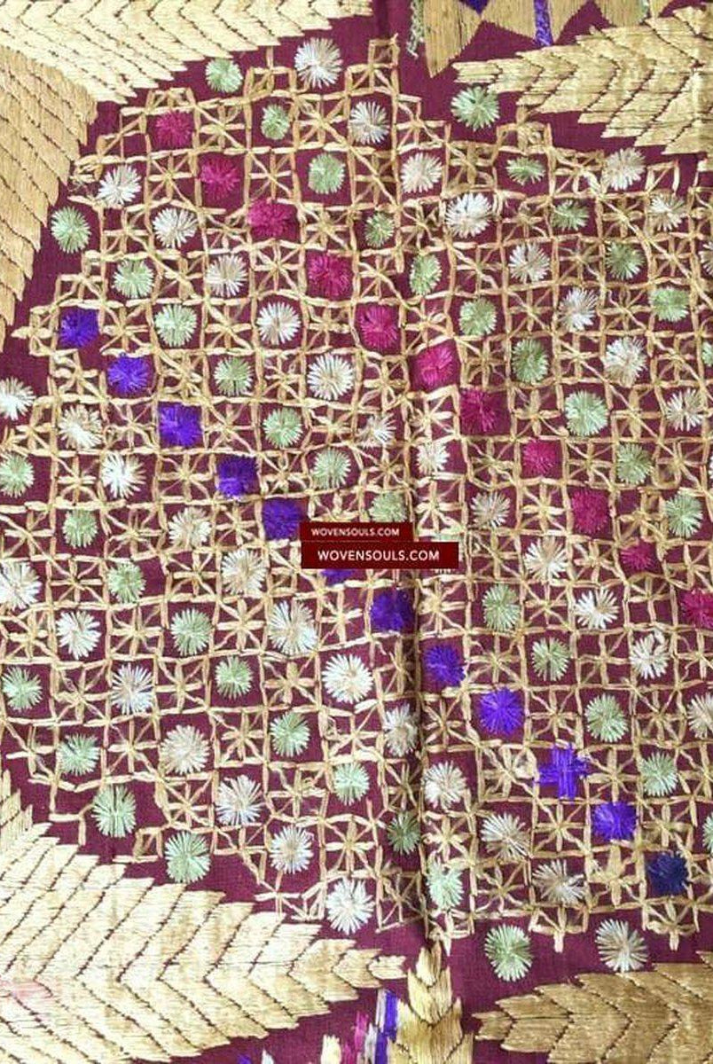 812 VERKAUFT Bagh Phulkari Textil / VerkaufWOVENSOULS-Antike-Vintage-Textilien-Kunst-Dekor