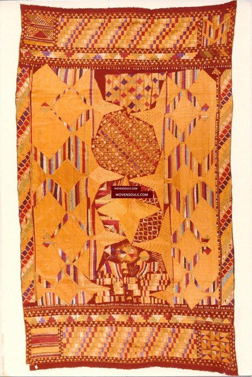 812 SOLD Bagh Phulkari Textile / Sold-WOVENSOULS-Antique-Vintage-Textiles-Art-Decor