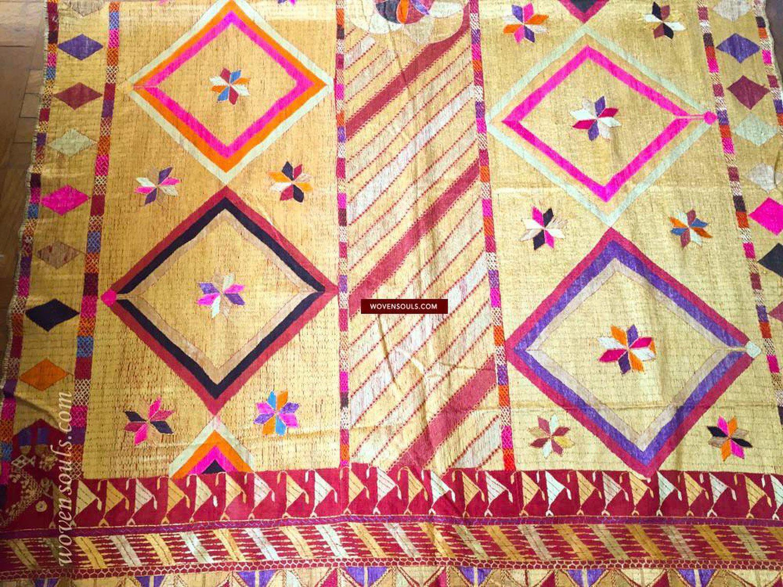 813 SOLD Phulkari Bagh Textile - Masterpiece-WOVENSOULS-Antique-Vintage-Textiles-Art-Decor