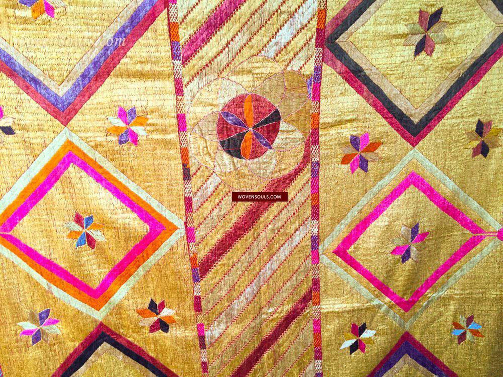 813 SOLD Phulkari Bagh Textile - Masterpiece-WOVENSOULS-Antique-Vintage-Textiles-Art-Decor