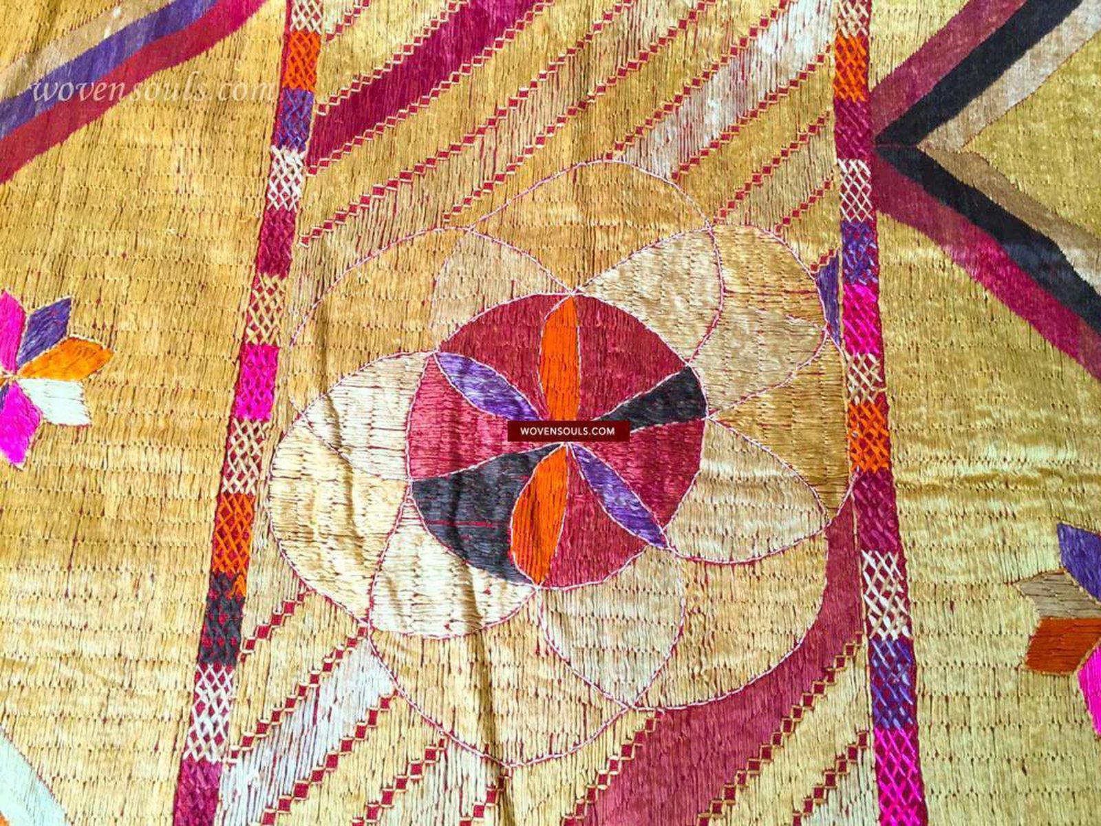 813 SOLD Phulkari Bagh Textile - Masterpiece-WOVENSOULS-Antique-Vintage-Textiles-Art-Decor