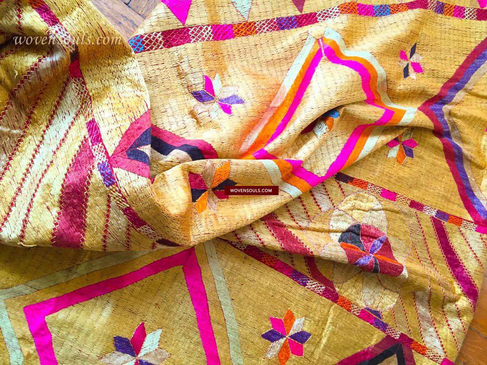 813 SOLD Phulkari Bagh Textile - Masterpiece-WOVENSOULS-Antique-Vintage-Textiles-Art-Decor
