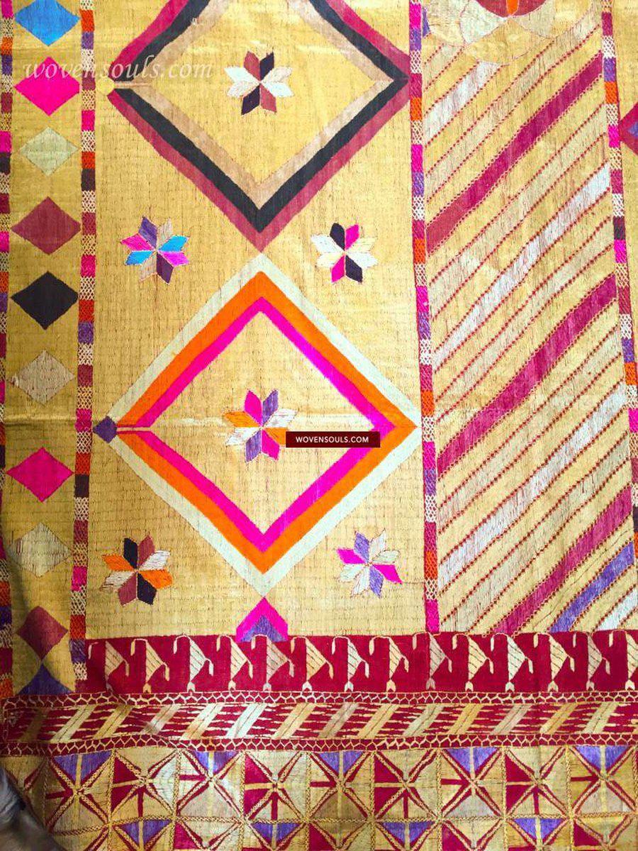813 SOLD Phulkari Bagh Textile - Masterpiece-WOVENSOULS-Antique-Vintage-Textiles-Art-Decor